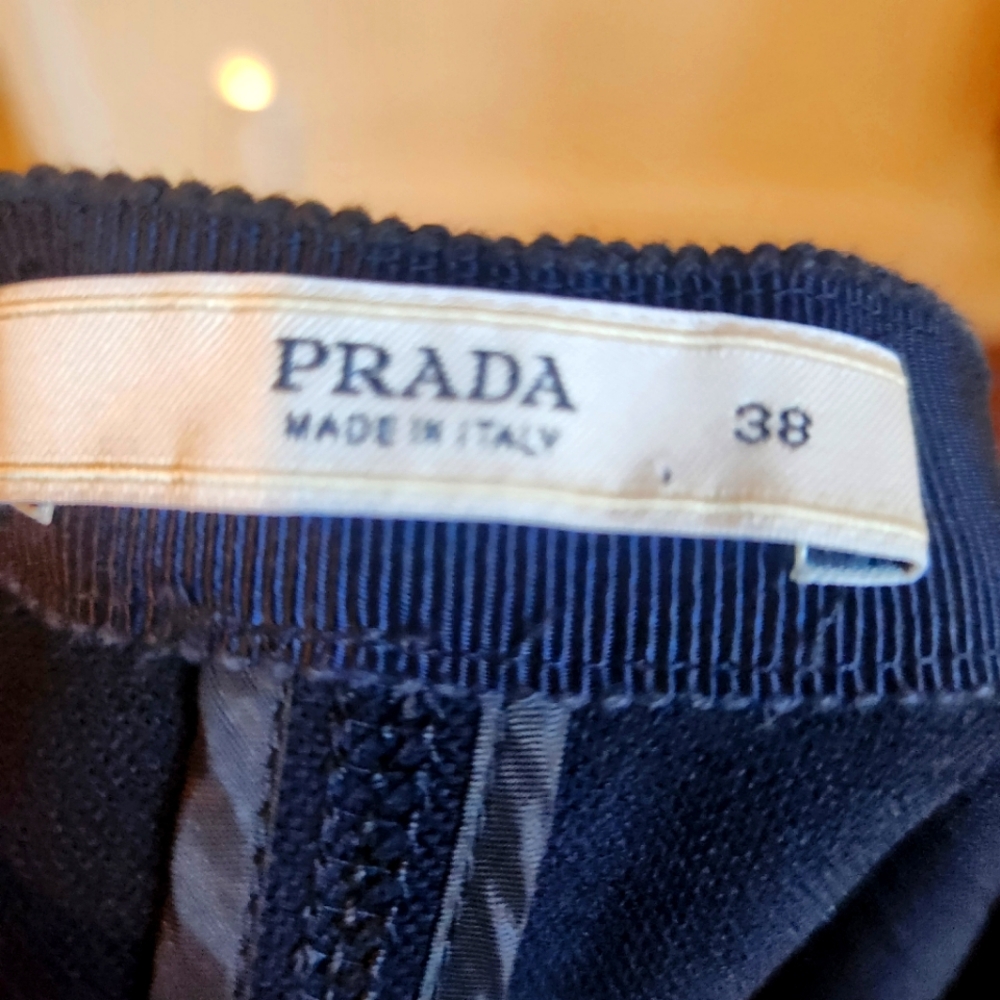 Prada wool a-line skirt